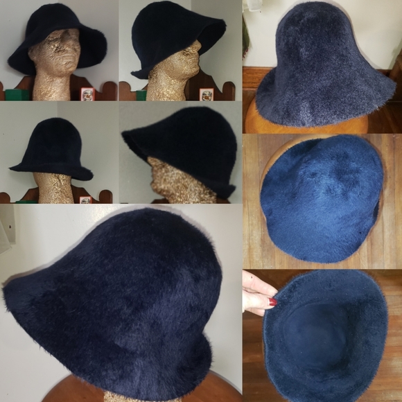 navy cloche hat